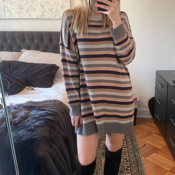 Striped Sweater Dress - Picture 4 of 8